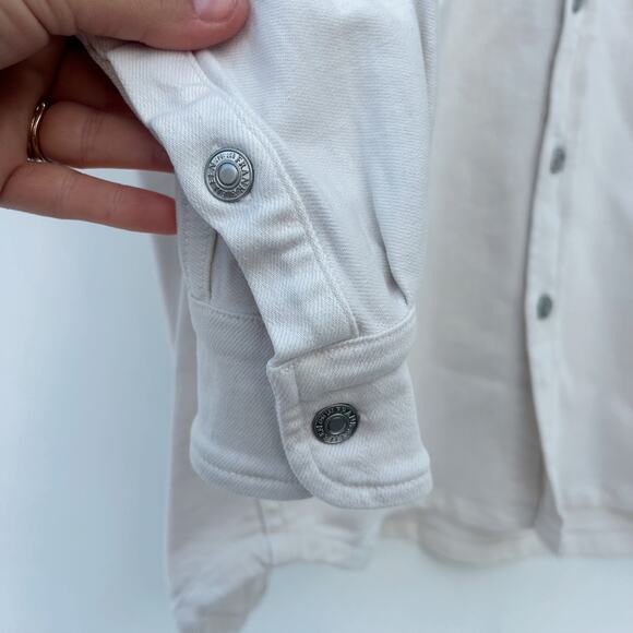 New Frank & Eileen McLoghlin Utility Shirt Jacket Natural Denim White XS Small - Picture 6 of 9